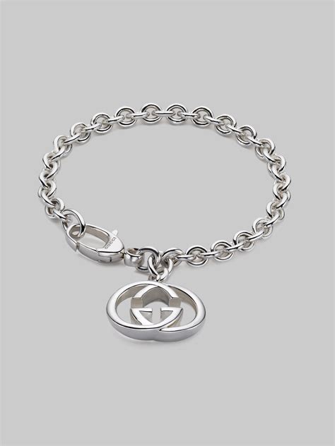 white face silver bracelet gucci|gucci sterling silver charm bracelet.